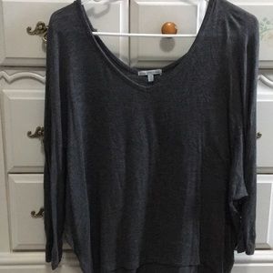 Grey 3 quarter sleeve top